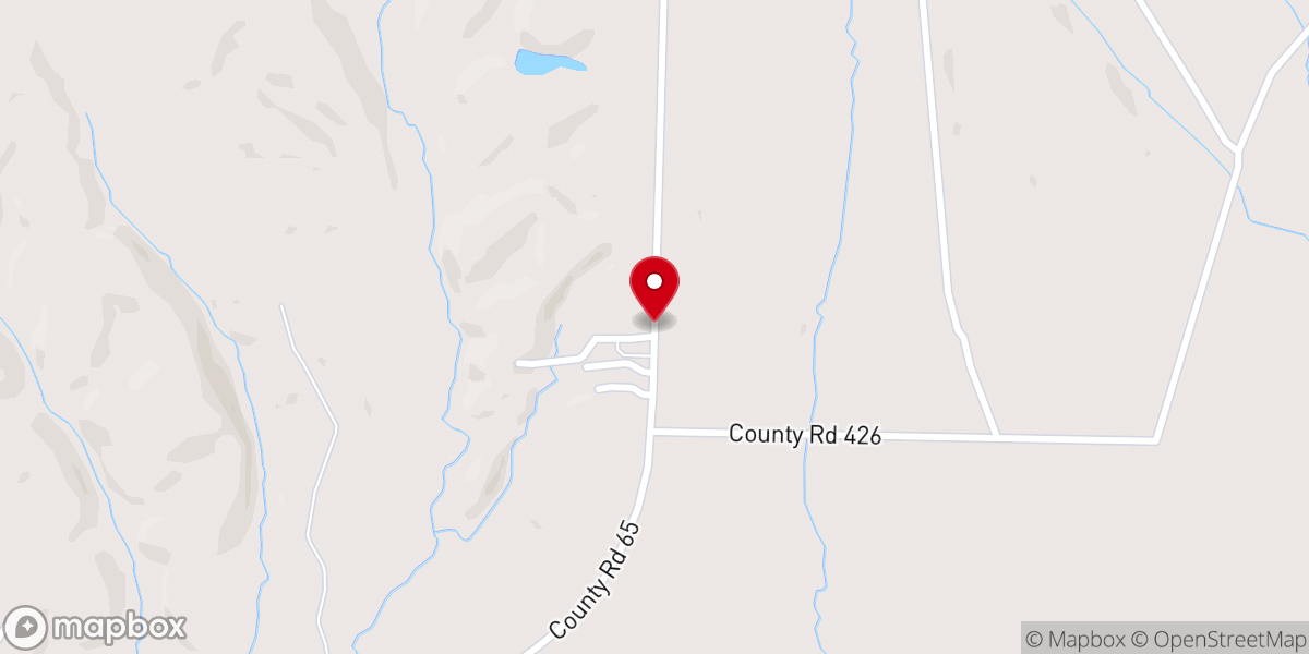 Map showing location of New Coldwater Church