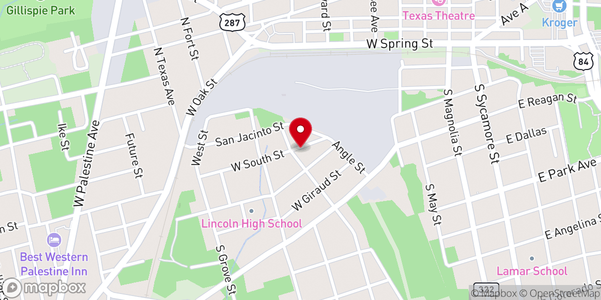 Map showing location of Grants Chapel AME Church