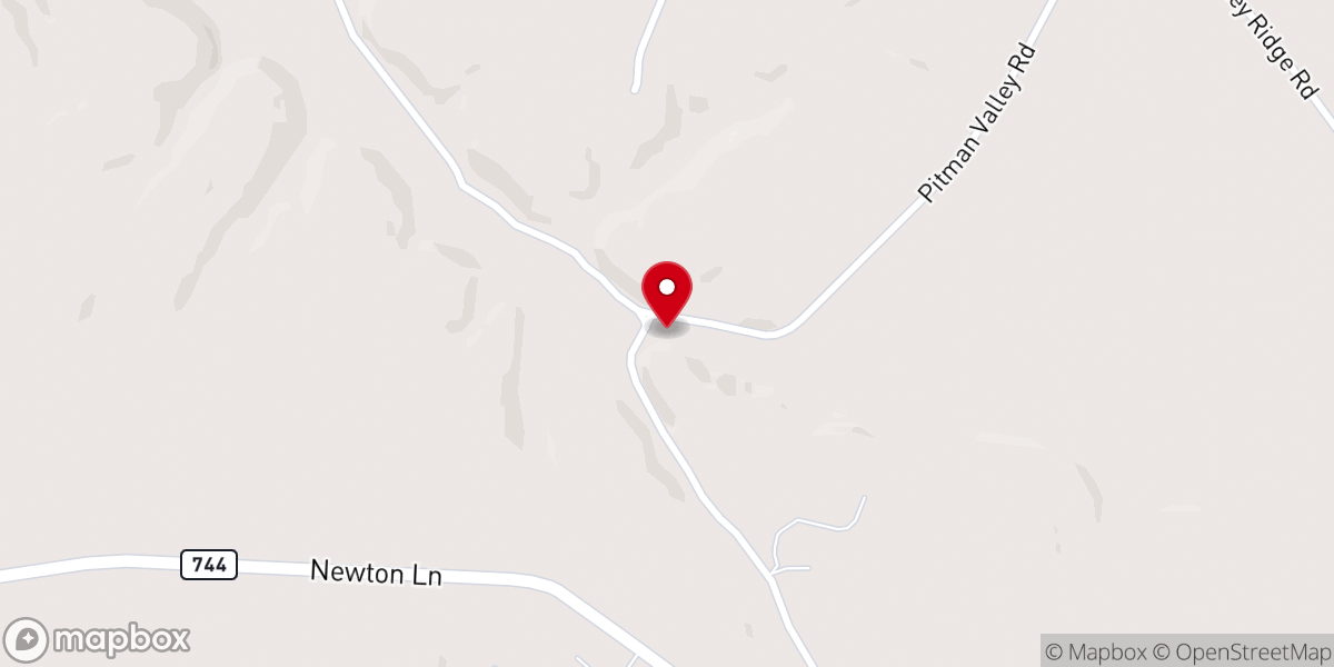 Map showing location of Pitman Valley Baptist Church
