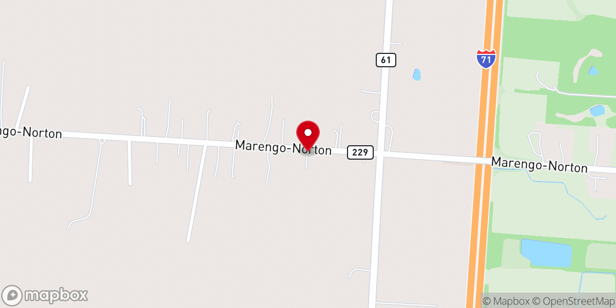 Map showing location of Marengo Christian Church