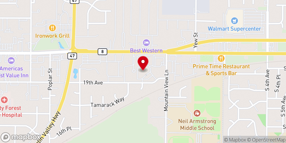 Map showing location of Forest Grove Spanish Seventh-day Adventist Church