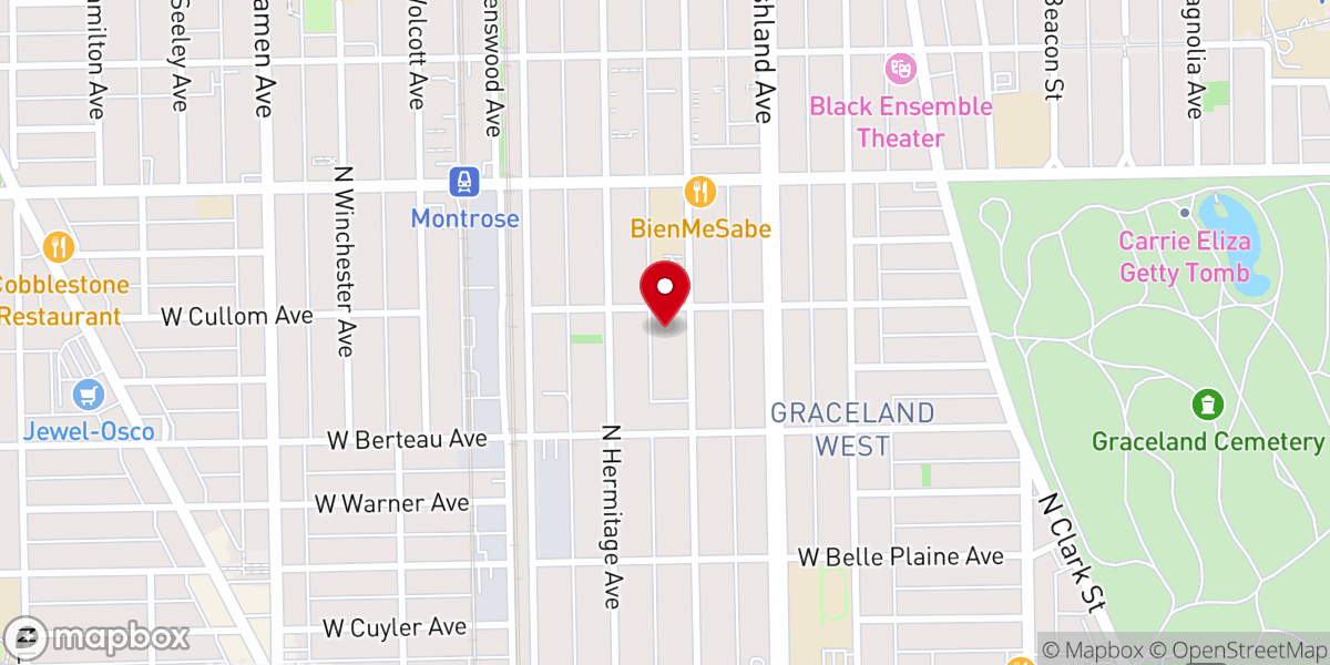 Map showing location of Bethany United Church of Christ