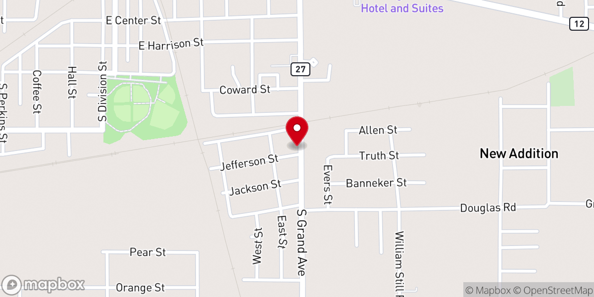 Map showing location of Bethel AME Church