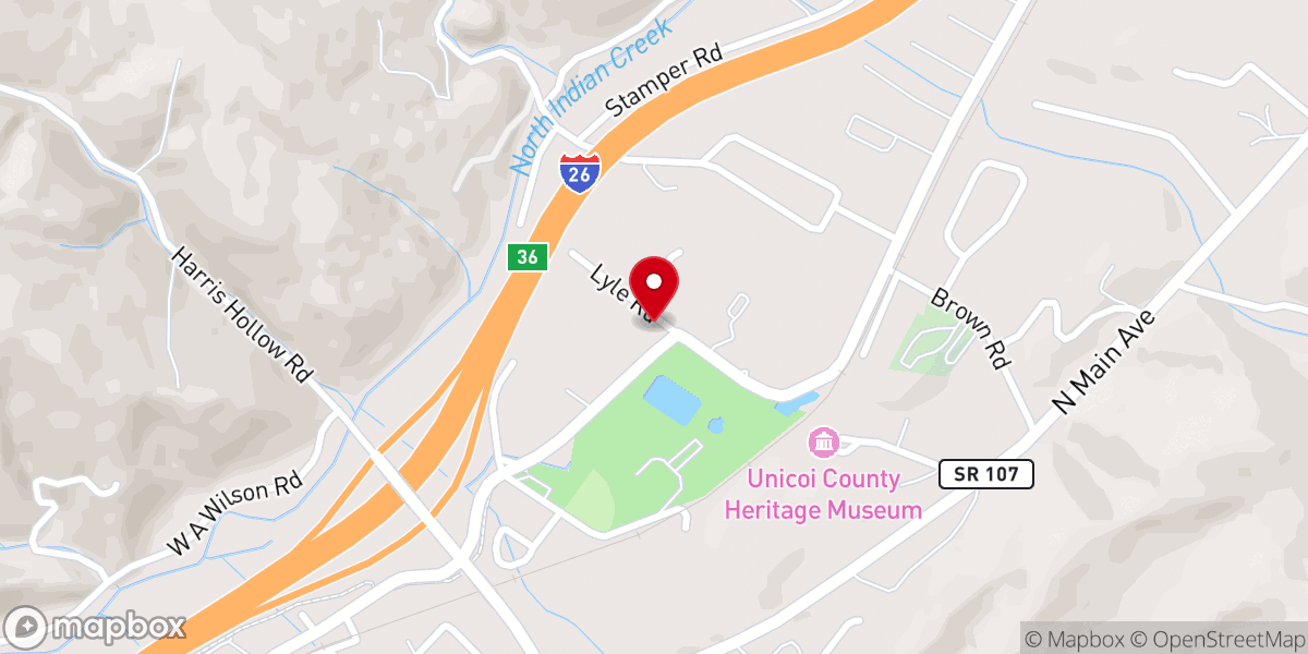 Map showing location of Harmon Memorial Church of the Nazarene