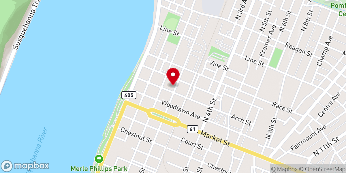 Map showing location of Central Susquehana Valley Interfaith Council