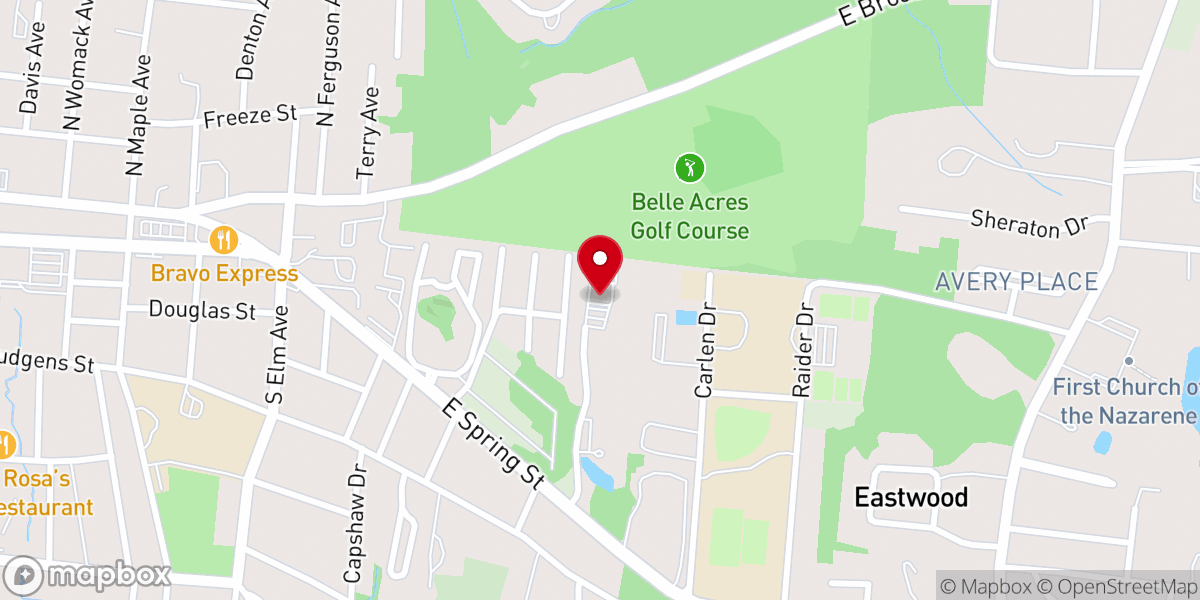 Map showing location of Living Hope Church - Food Distribution Center