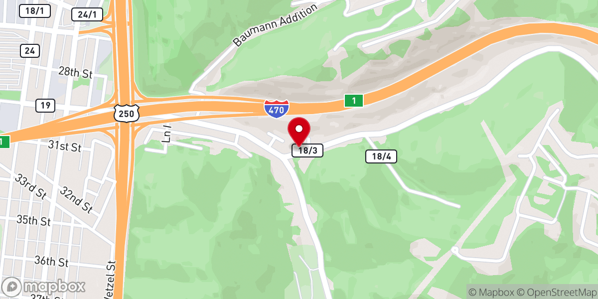 Map showing location of Hope United Methodist Church