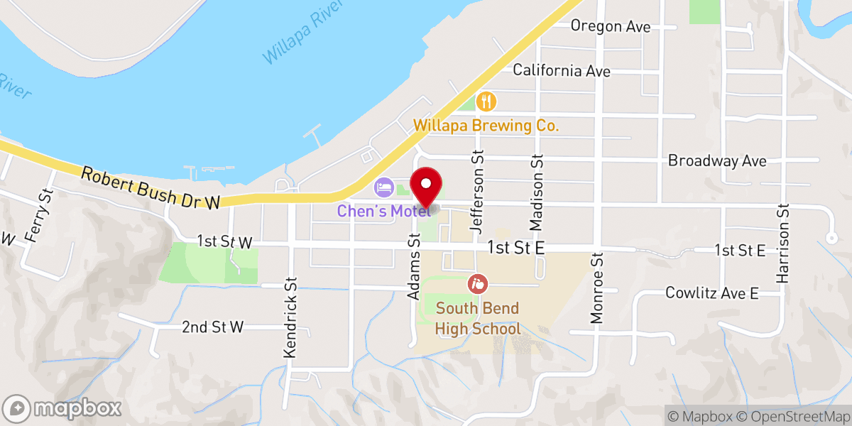 Map showing location of First Lutheran Church