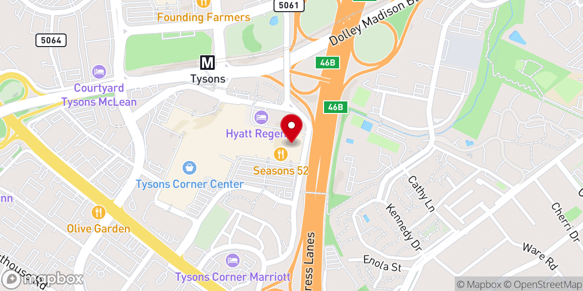 Map showing location of AMC Tysons Corner 16