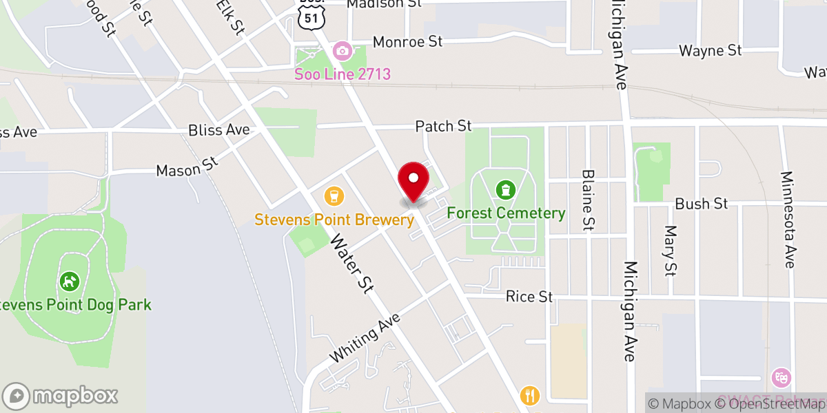Map showing location of Odd Fellows Temple