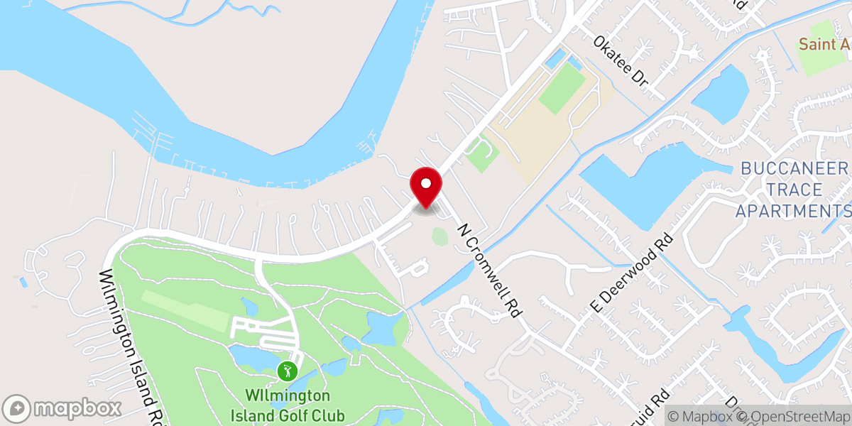Map showing location of Wilmington Island Presbyterian Church