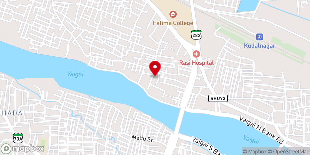 Map showing location of St. John De Britto Church