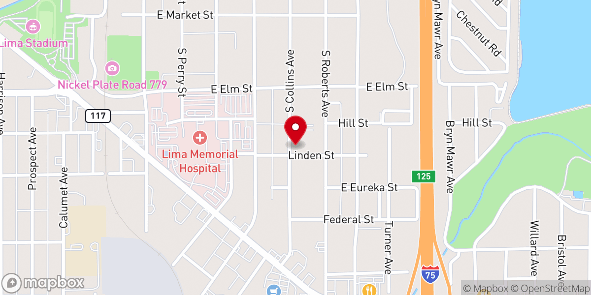 Map showing location of Forest Park United Methodist Church