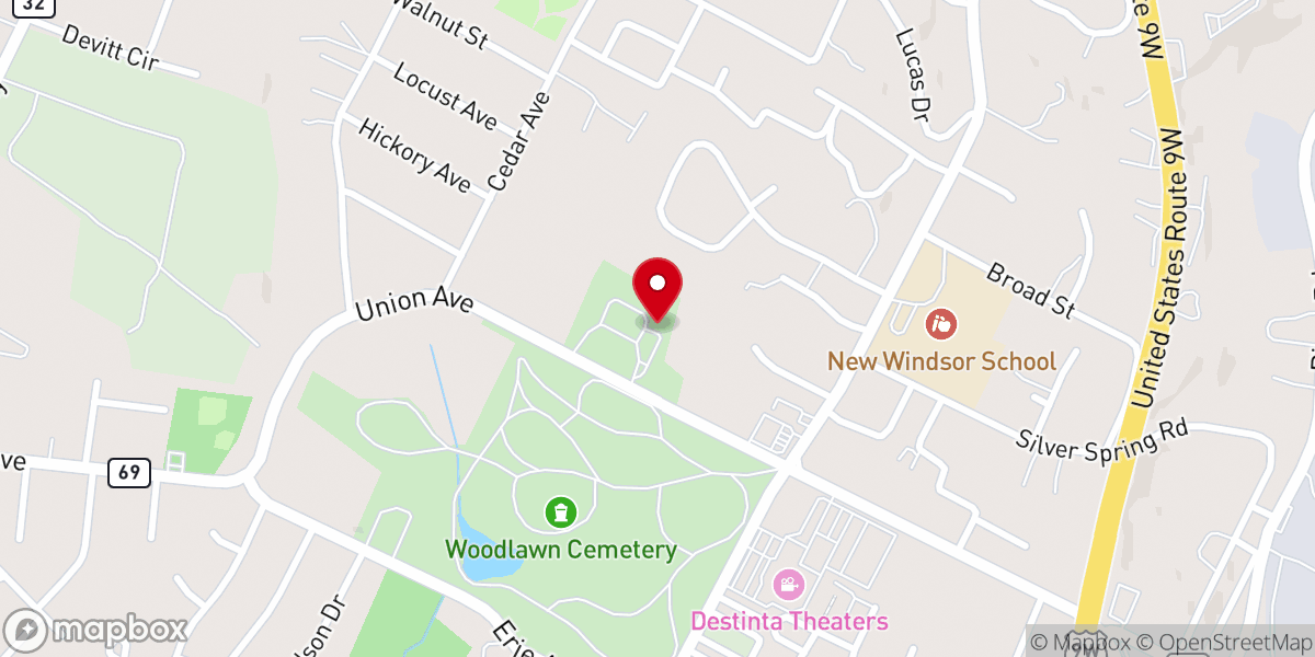 Map showing location of Mount Saint Francis Chapel