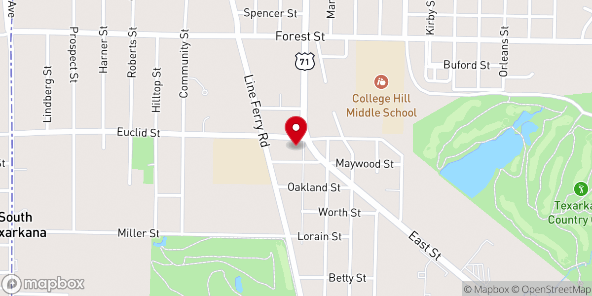 Map showing location of Church of Christ