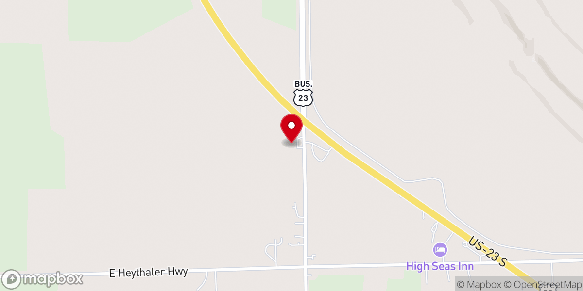 Map showing location of Rogers City Church of Christ