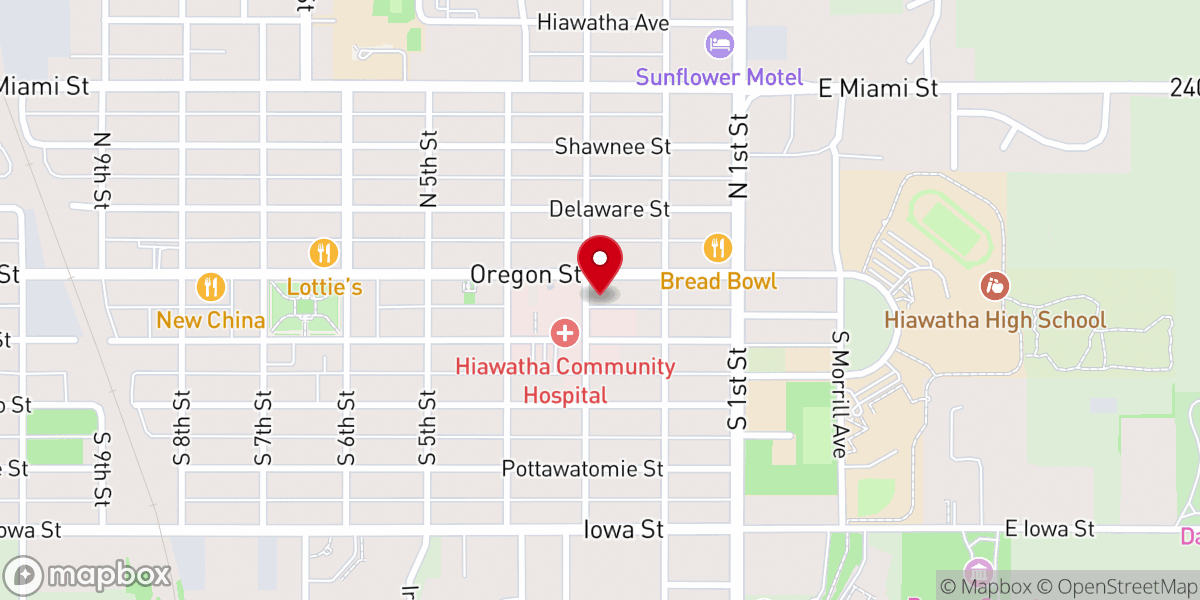 Map showing location of Trinity United Methodist Church