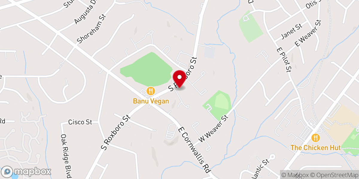 Map showing location of Youth Life Foundation of the Triangle