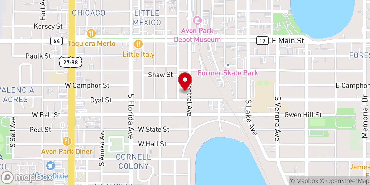Map showing location of Crossroads Community Church