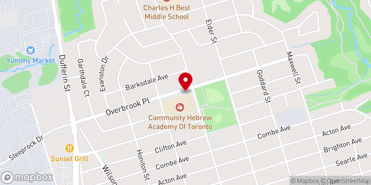 Map showing location of Beth Jacob Synagogue (Beth Jacob V'Anshei Drildz)