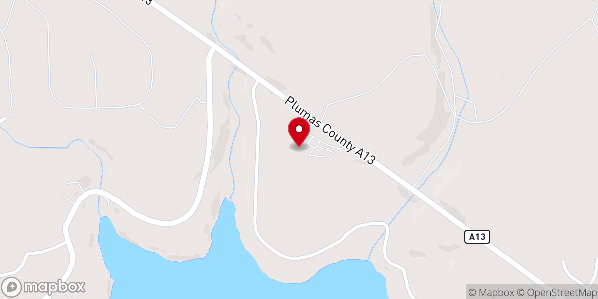 Map showing location of Lake Almanor Community Church
