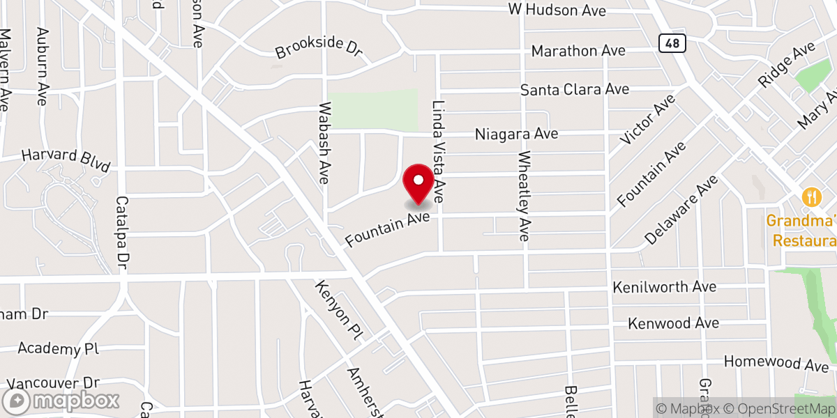 Map showing location of Victory Hill Full Gospel Tabernacle