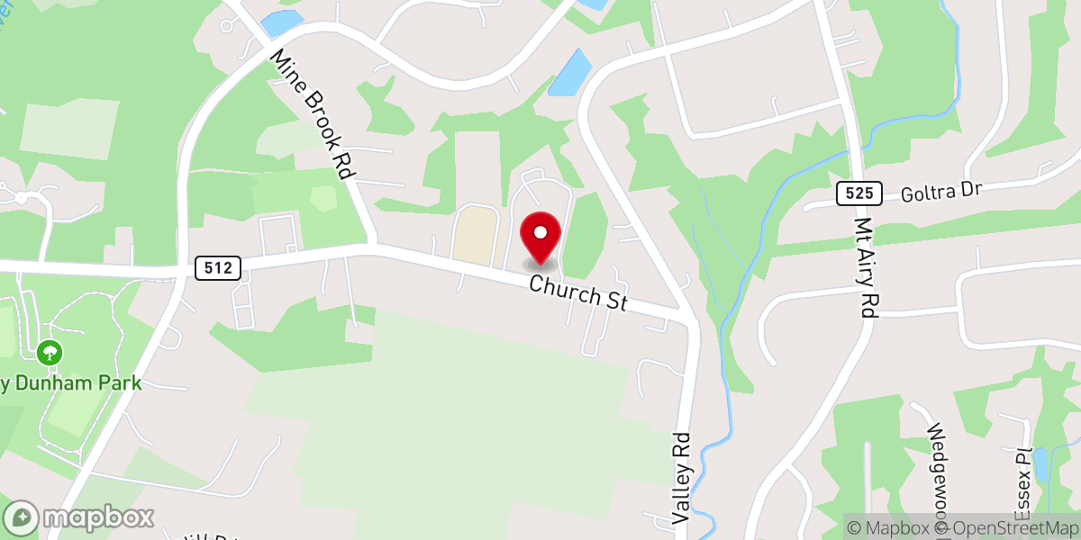 Map showing location of Liberty Corner Presbyterian Church