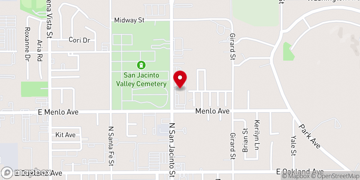 Map showing location of Iglesia De Dios 7mo día hemet