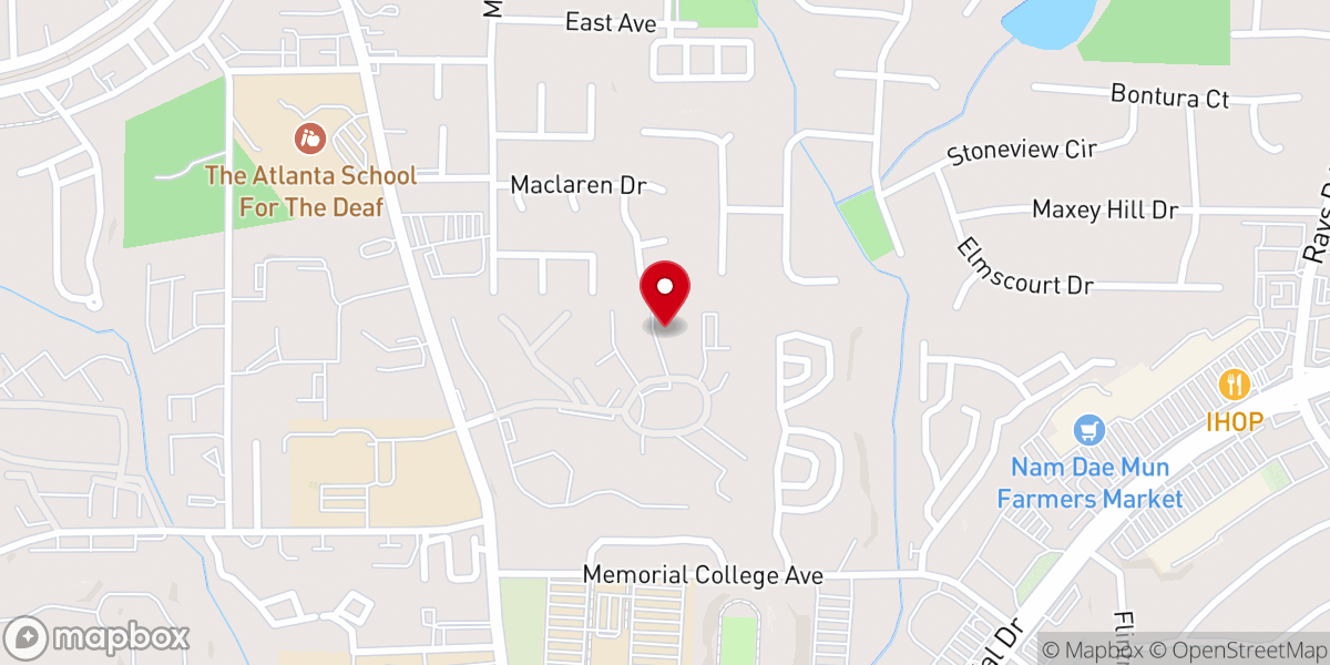 Map showing location of SWAHILI FREE METHODIST CHURCH OF ATLANTA GA