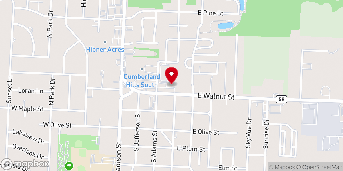 Map showing location of Living Faith Assembly
