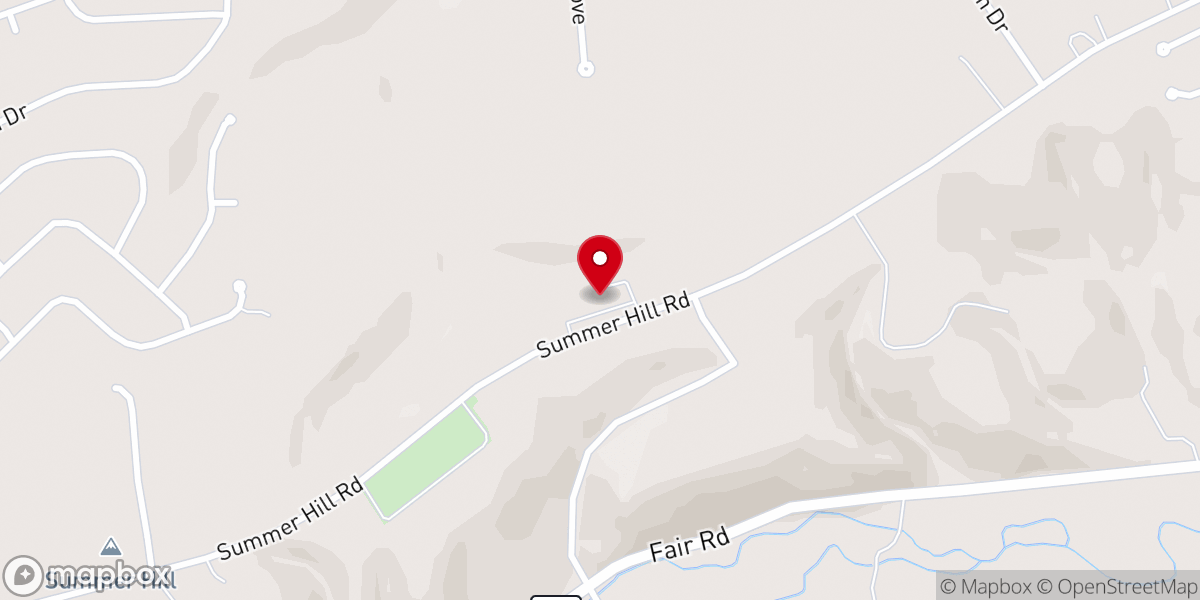 Map showing location of St. Paul's Summer Hill UCC