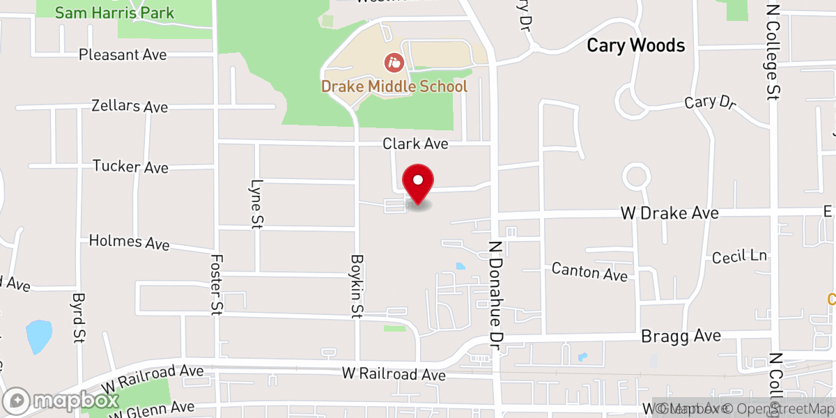 Map showing location of White Street Baptist Church