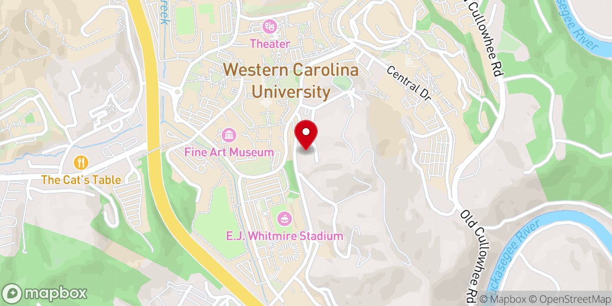 Map showing location of Catholic Student Center and Chapel