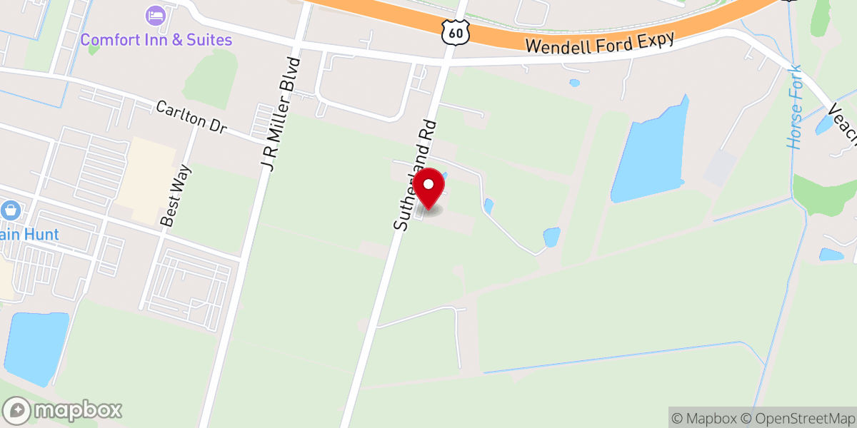 Map showing location of Greater Vision Baptist Church