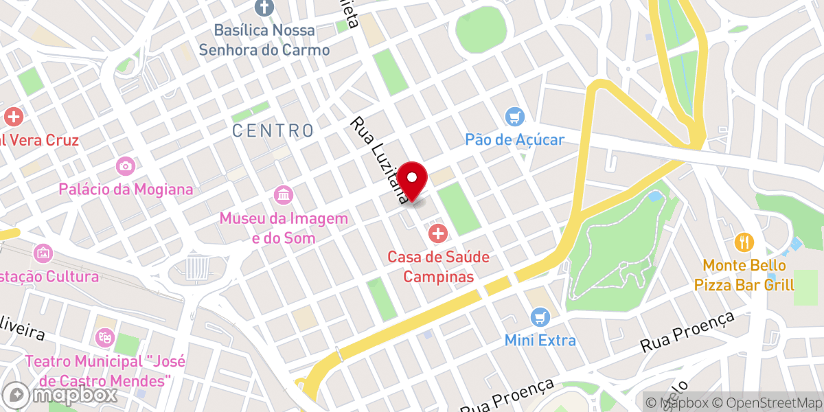 Map showing location of Paróquia São Benedito