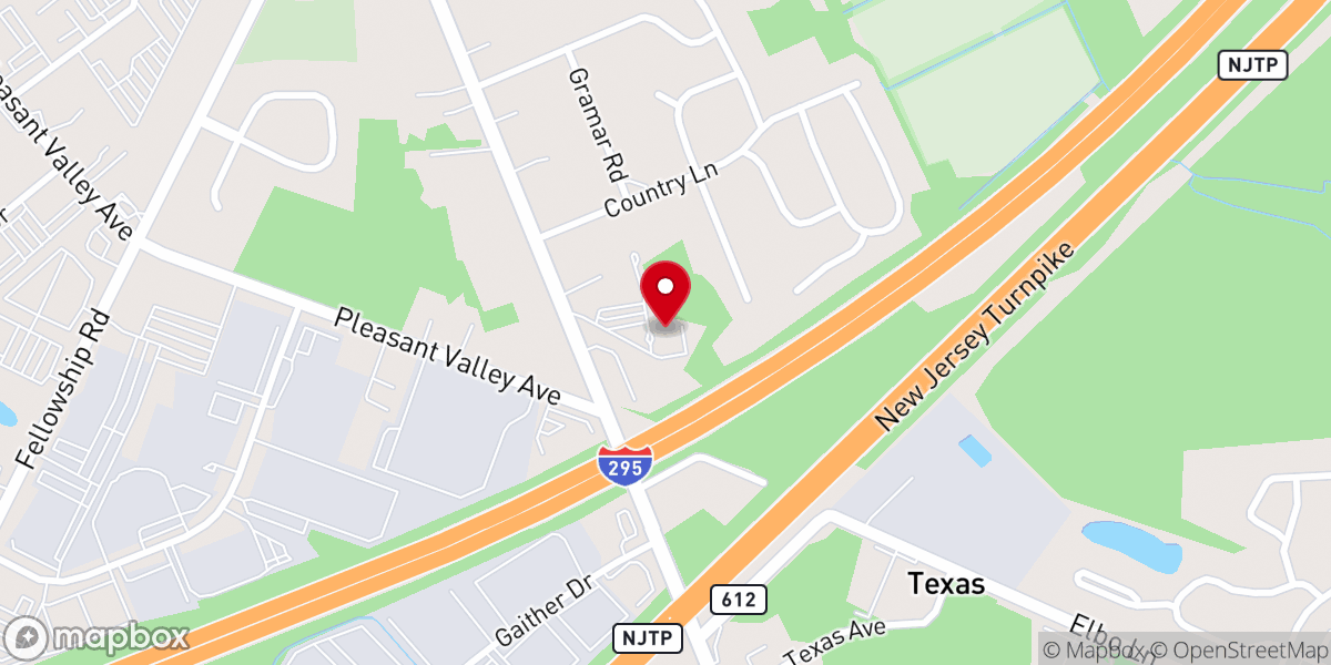 Map showing location of Mt Laurel Chapel