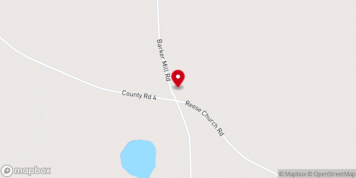 Map showing location of Reese Church