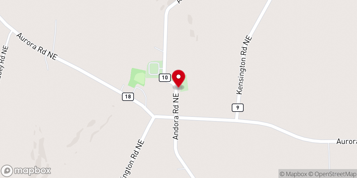 Map showing location of Augusta Christian Church