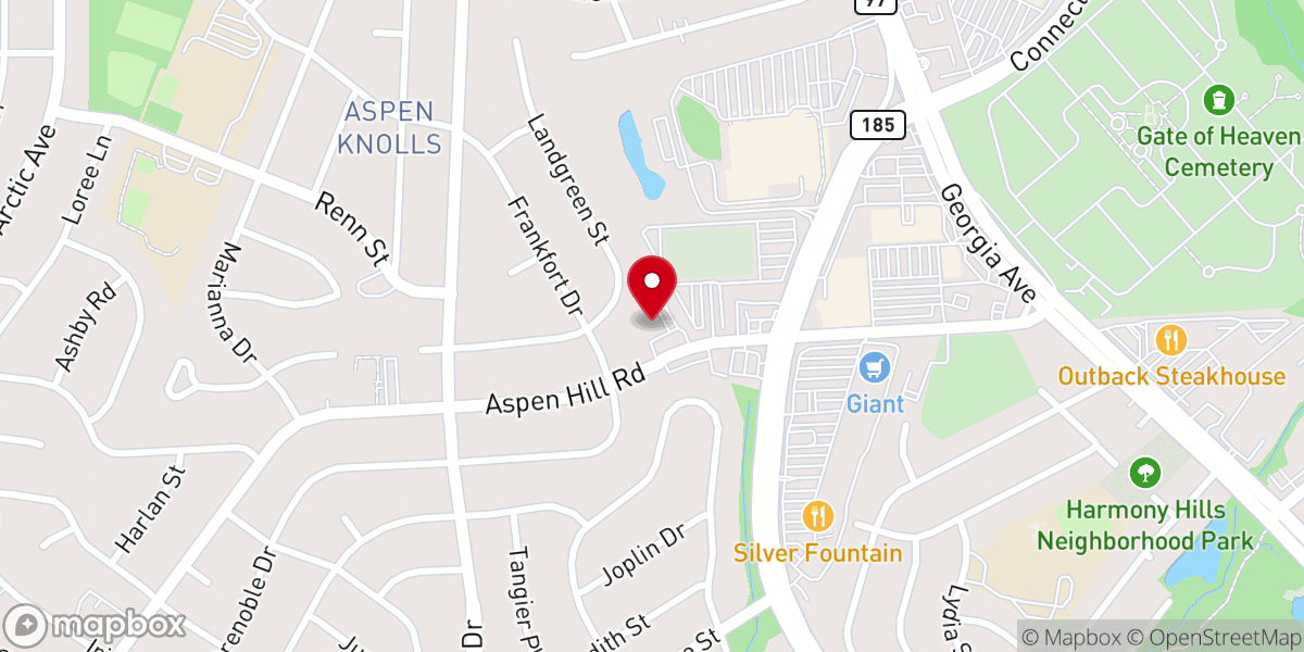 Map showing location of Montgomery Korean Baptist Church