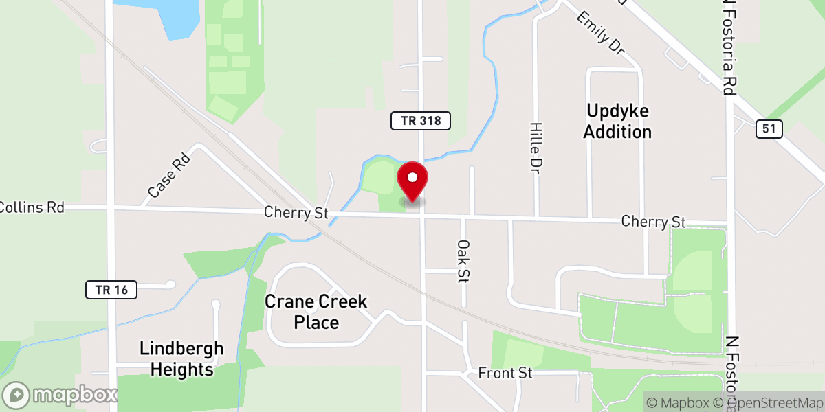Map showing location of St Peter United Church-Christ