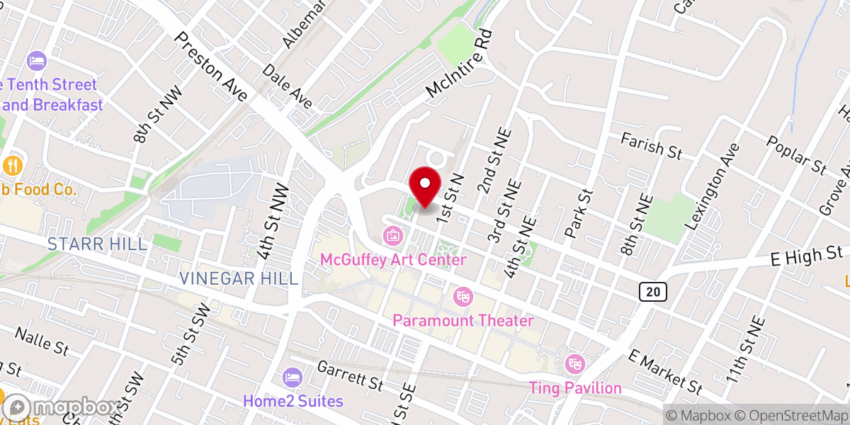 Map showing location of Christ Episcopal Church