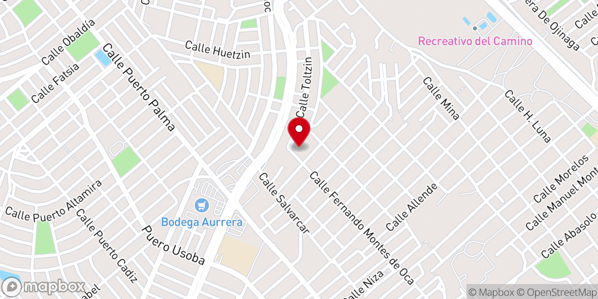 Map showing location of Templo El SHADDAI