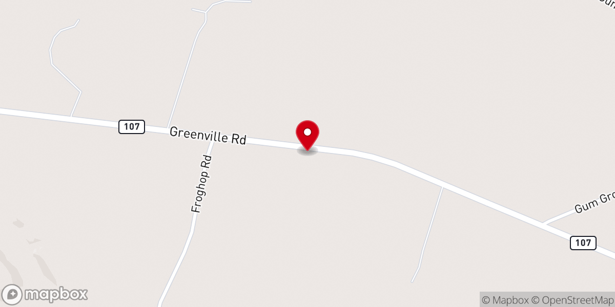 Map showing location of Pleasant View Church