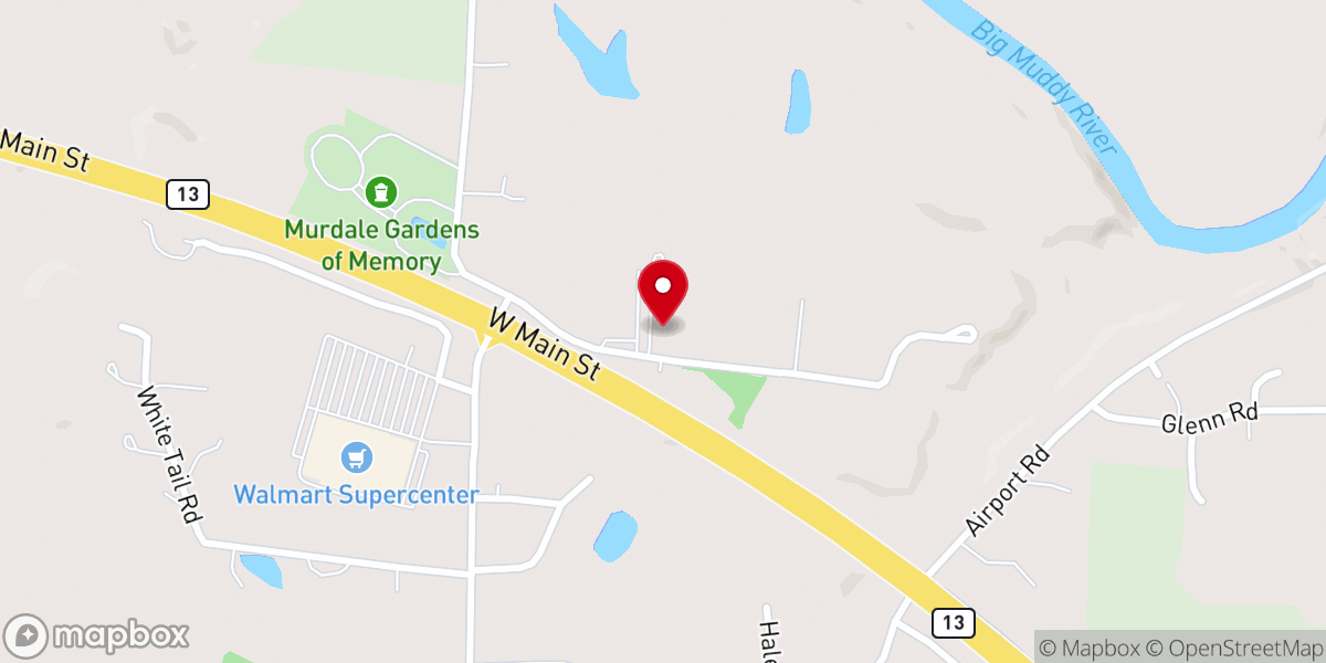 Map showing location of Trinity Baptist Church
