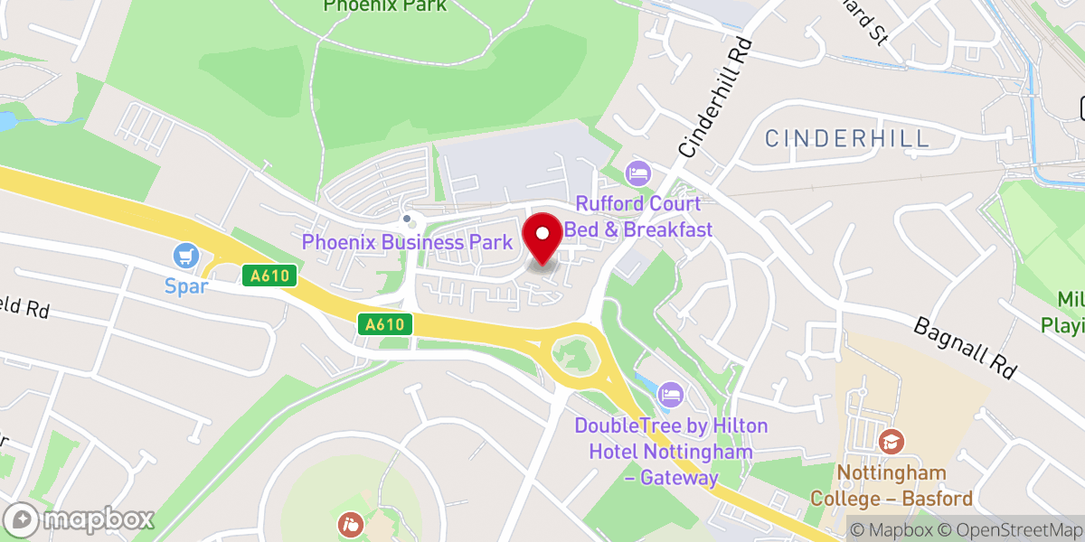 Map showing location of Winners Chapel International Nottingham