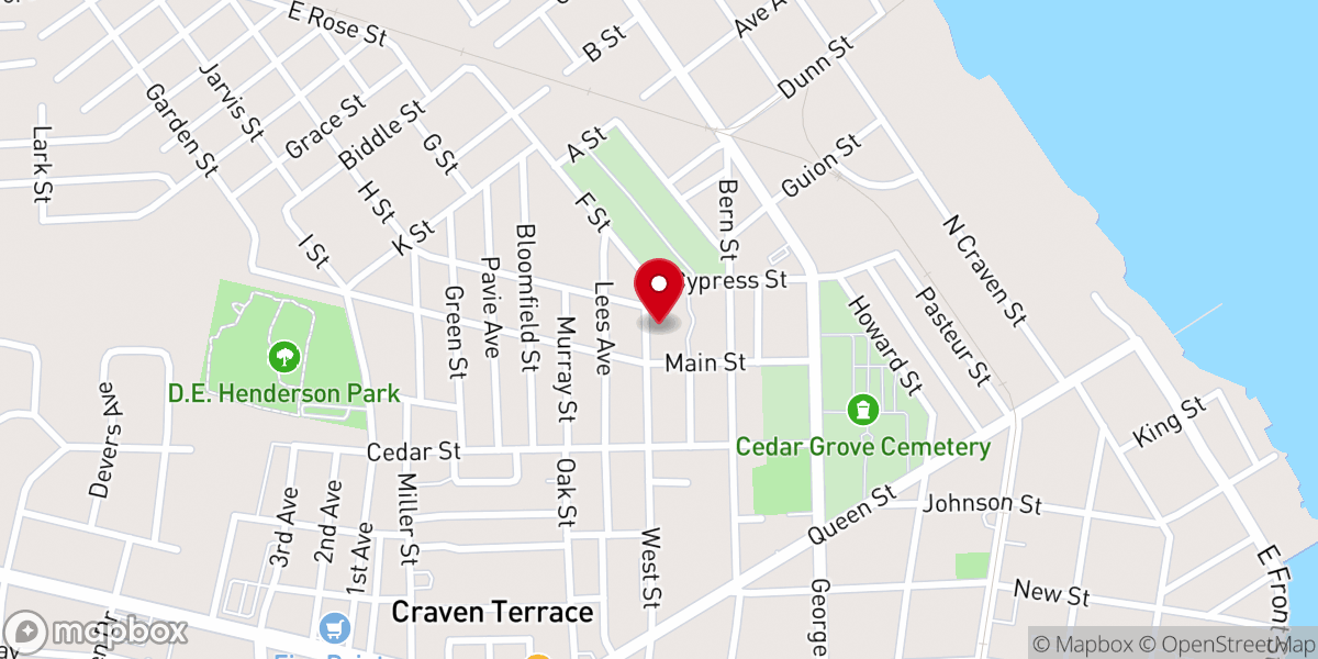 Map showing location of Universal Faith Church