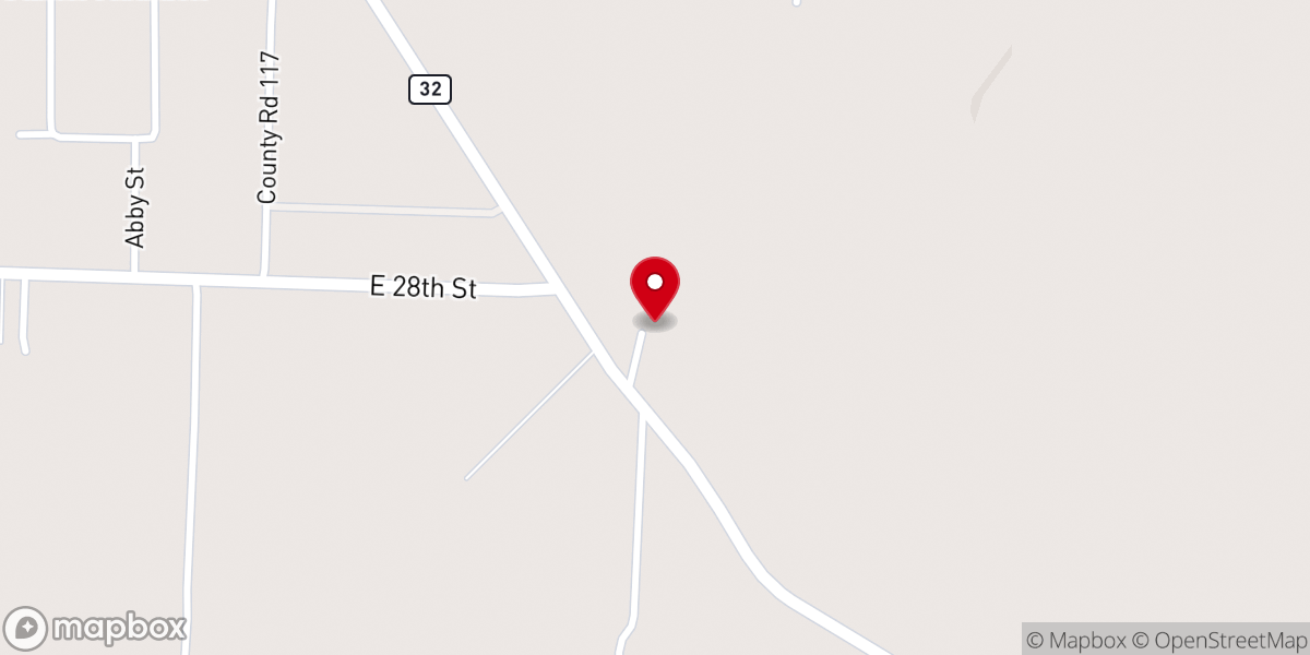 Map showing location of Haynes Chapel Baptist Church