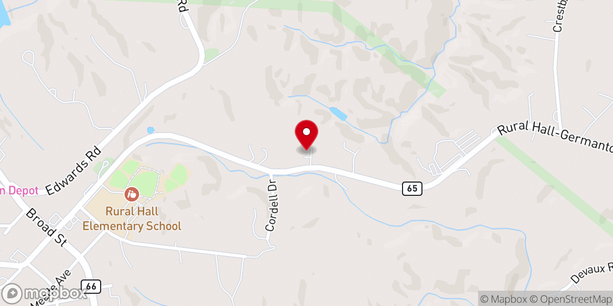 Map showing location of Living Waters Bible Church