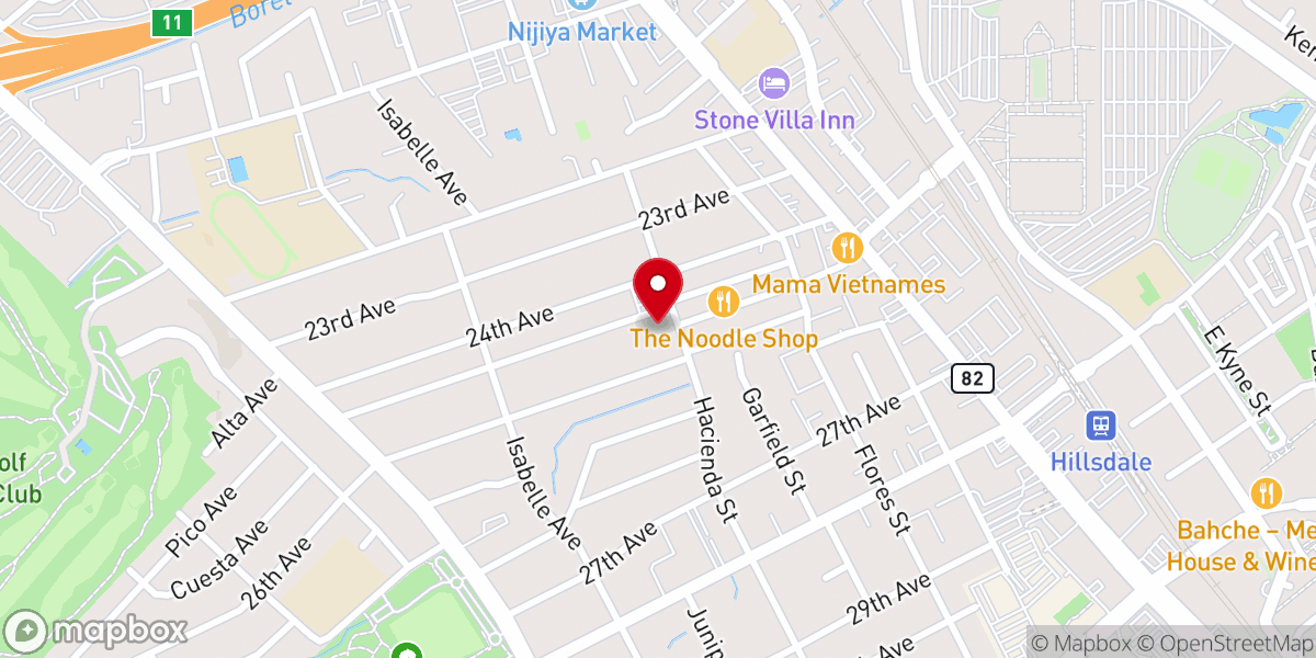 Map showing location of Waypoint Church (formerly First Presbyterian Church San Mateo)