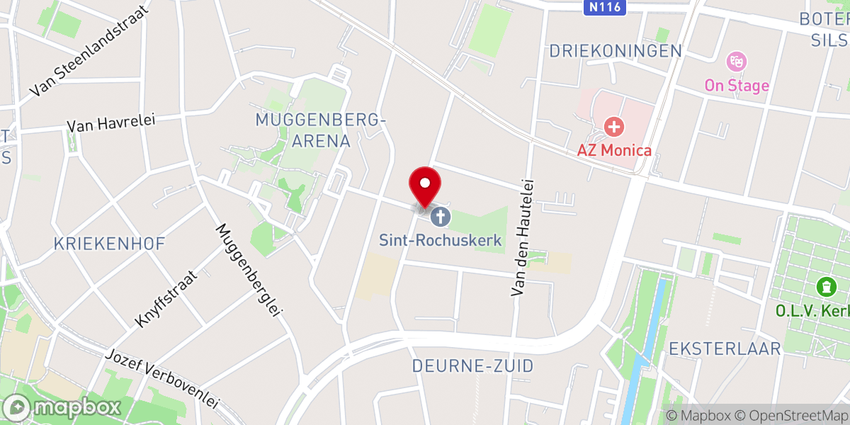 Map showing location of Église Saint Roch